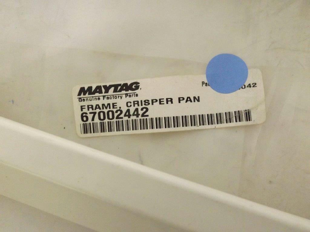 MAYTAG WHIRLPOOL REFRIGERATOR 67002442 CRISPER PAN FRAME NEW MAYTAG WHIRLPOOL REFRIGERATOR 67002442 CRISPER PAN FRAME NEW